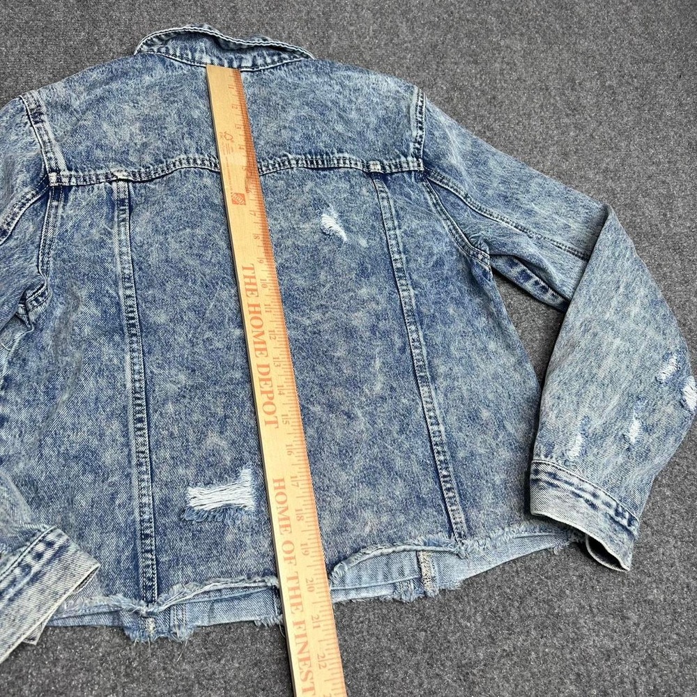 Vervet Los Angeles distressed cropped denim jacket Size Small - Picture 7 of 8